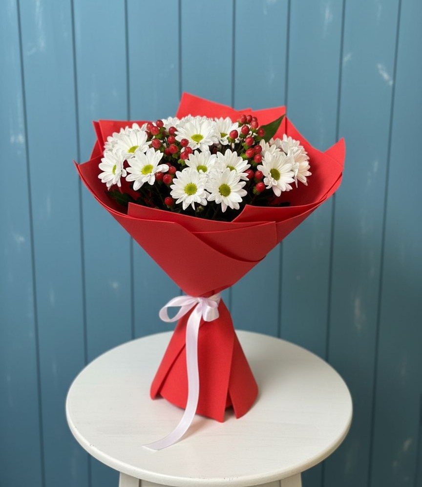 Букет цветов из: Хризантемы в Решетниково