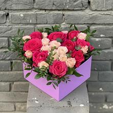 Цветочная композиция из Розы в коробке #REPLACE_PRED# Решетниково