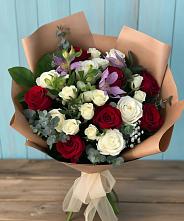 Букет цветов из:  Розы и Альстромерии #REPLACE_PRED# Решетниково