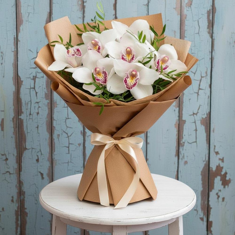 Букет цветов из: Орхидеи и Розы в Решетниково