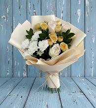 Букет цветов из:  Розы и Хризантемы в Решетниково
