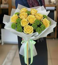 Букет цветов из:  Хризантемы и Розы #REPLACE_PRED# Решетниково